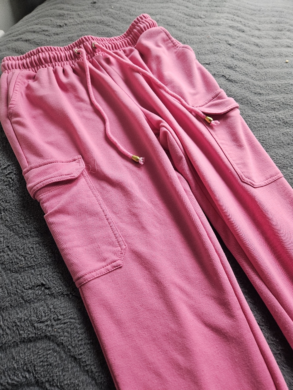 Pink Cargo Pocket Jogger Pants